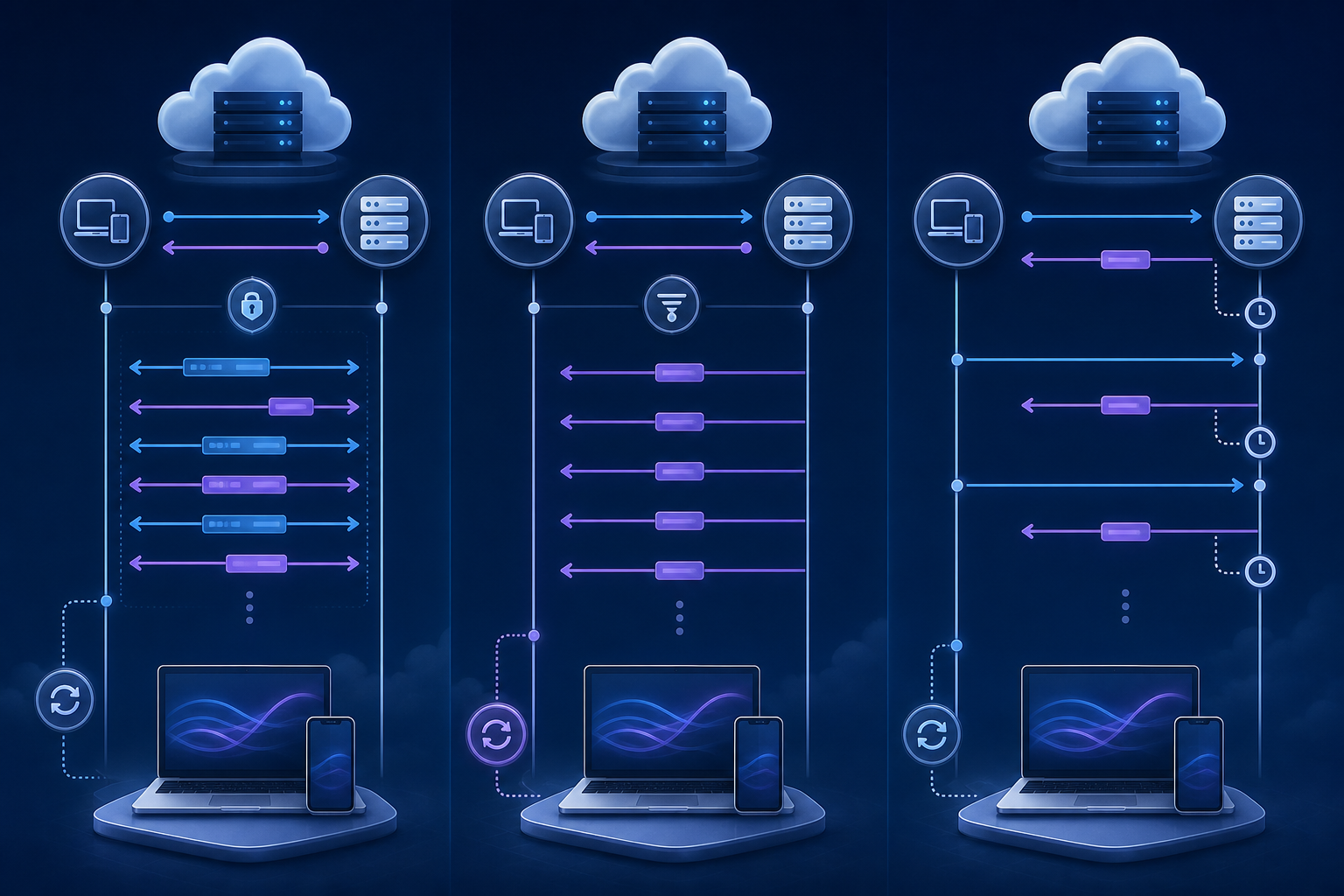 WebSockets, Server-Sent Events and long polling: what differs operationally
