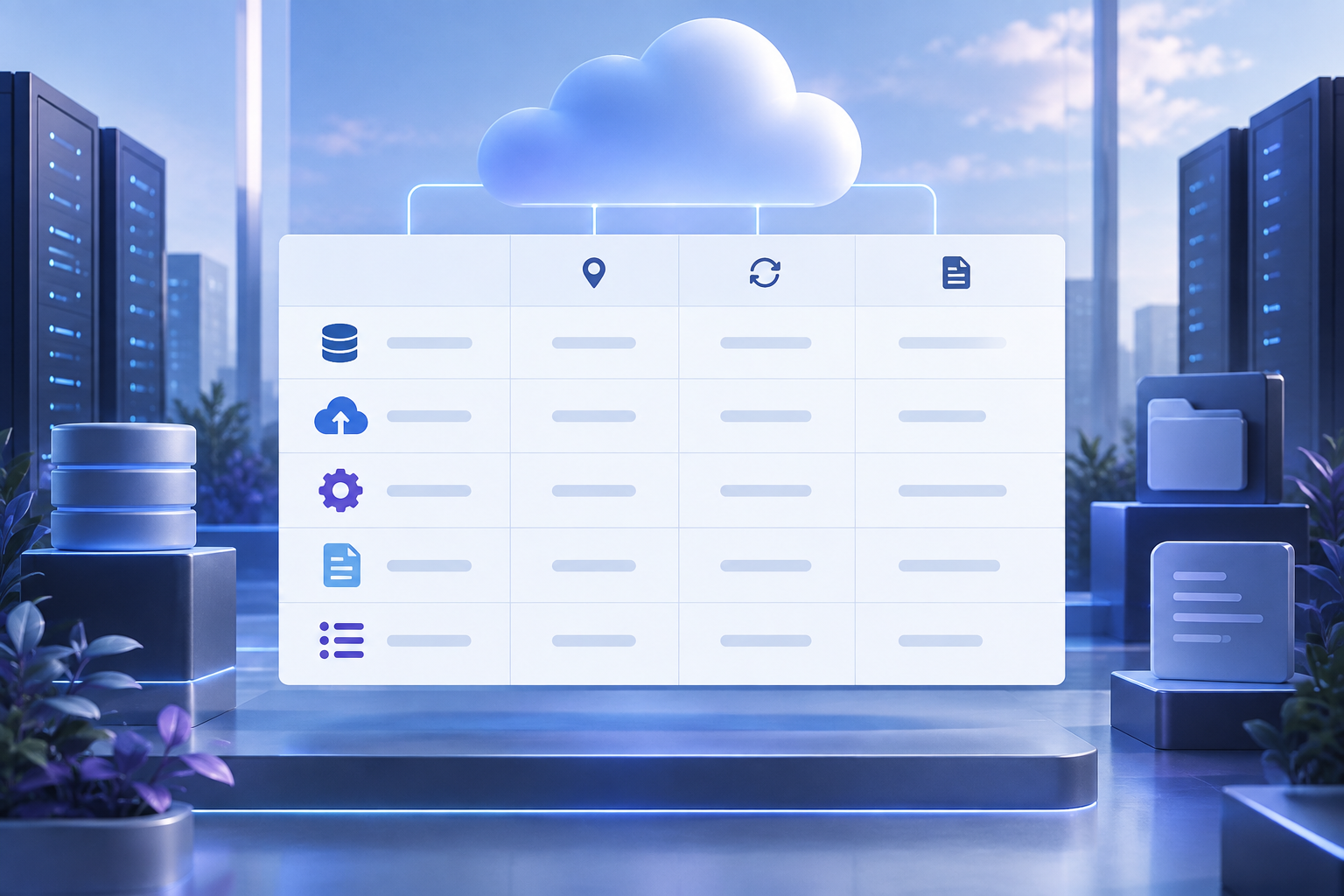 Mapeie os dados, as configurações e os locais de armazenamento