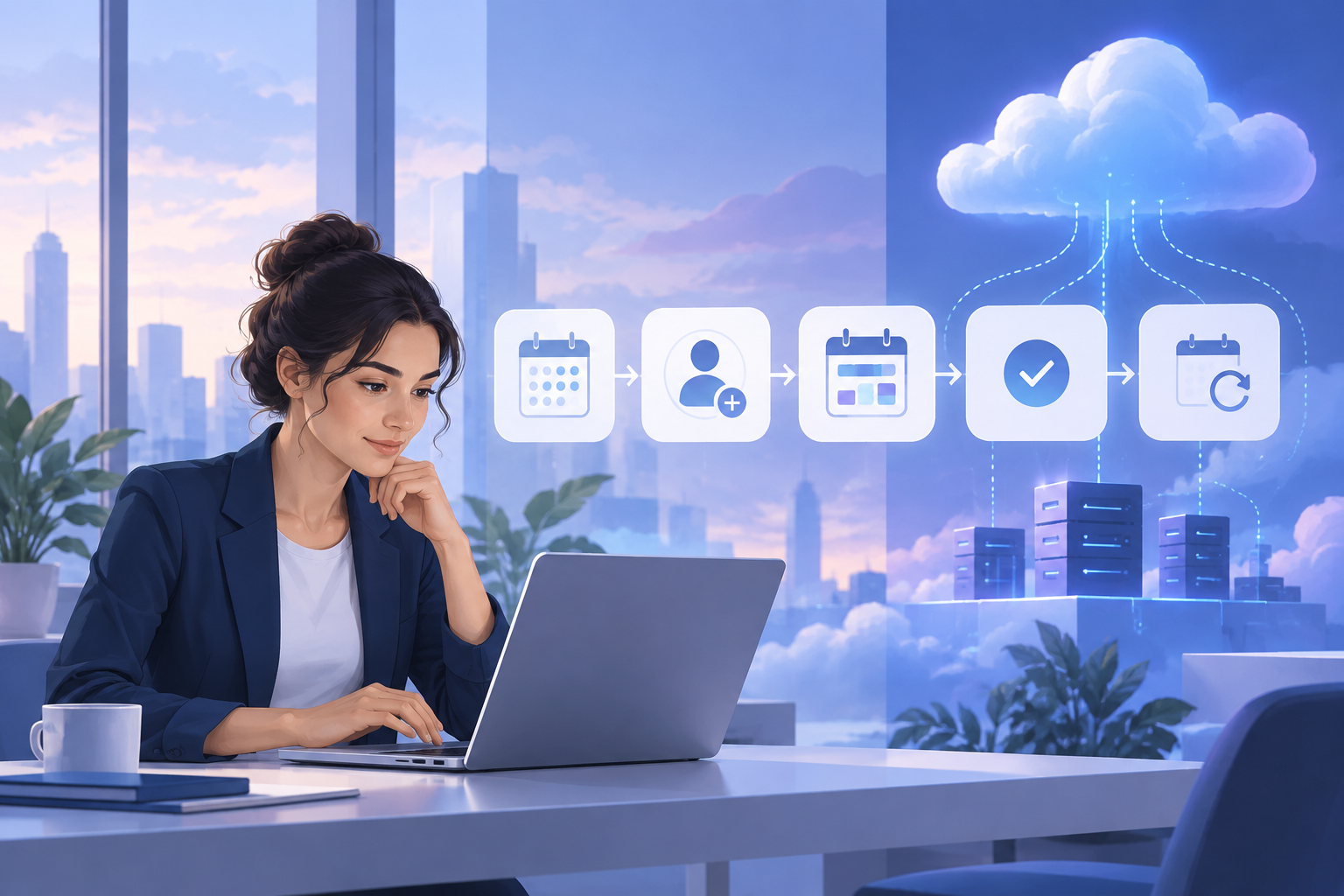 Responsabile operativo che testa una prenotazione di esempio, dal controllo delle disponibilità alla conferma e alla riprogrammazione